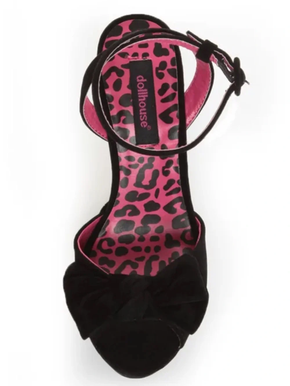 Dollhouse Flaunt Black Peep Toe Platform Pumps Size 8